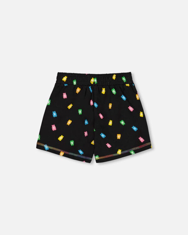 Deux par Deux Short imprimé noir avec bonbons multicolores PRÉVENTE - Image 2