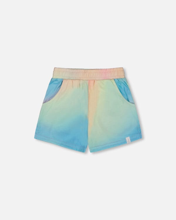 Deux par Deux Short imprimé tie-dye multicolore PRÉVENTE