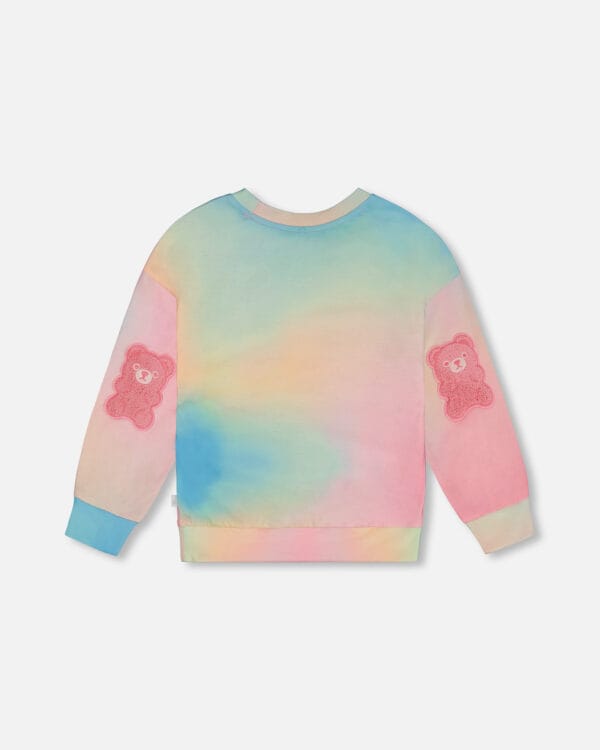 Deux par Deux Haut à manches longues imprimé tie-dye multicolore PRÉVENTE - Image 2