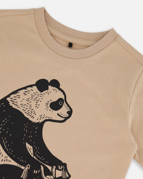 Deux par Deux T-shirt graphique panda en coton biologique - Image 3