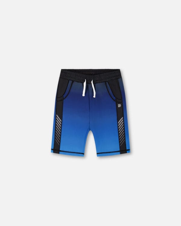 Deux par Deux Short athlétique bleu et noir PRÉVENTE